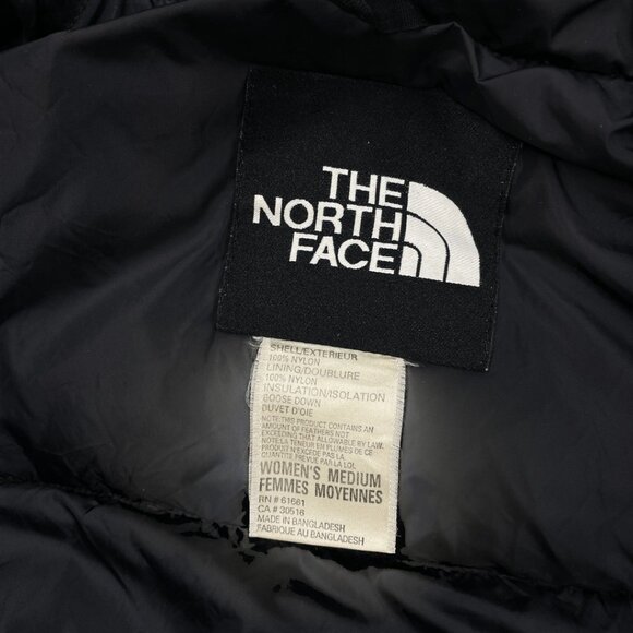 The North Face 700 Goose Down Puffer Vest Black Hideaway Hood Women's Medium - Picture 16 of 16